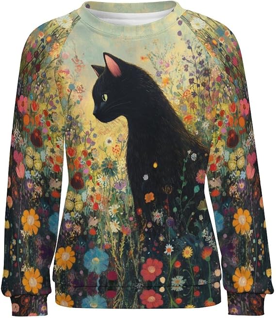 Womens Funny Cat Sweatshirts