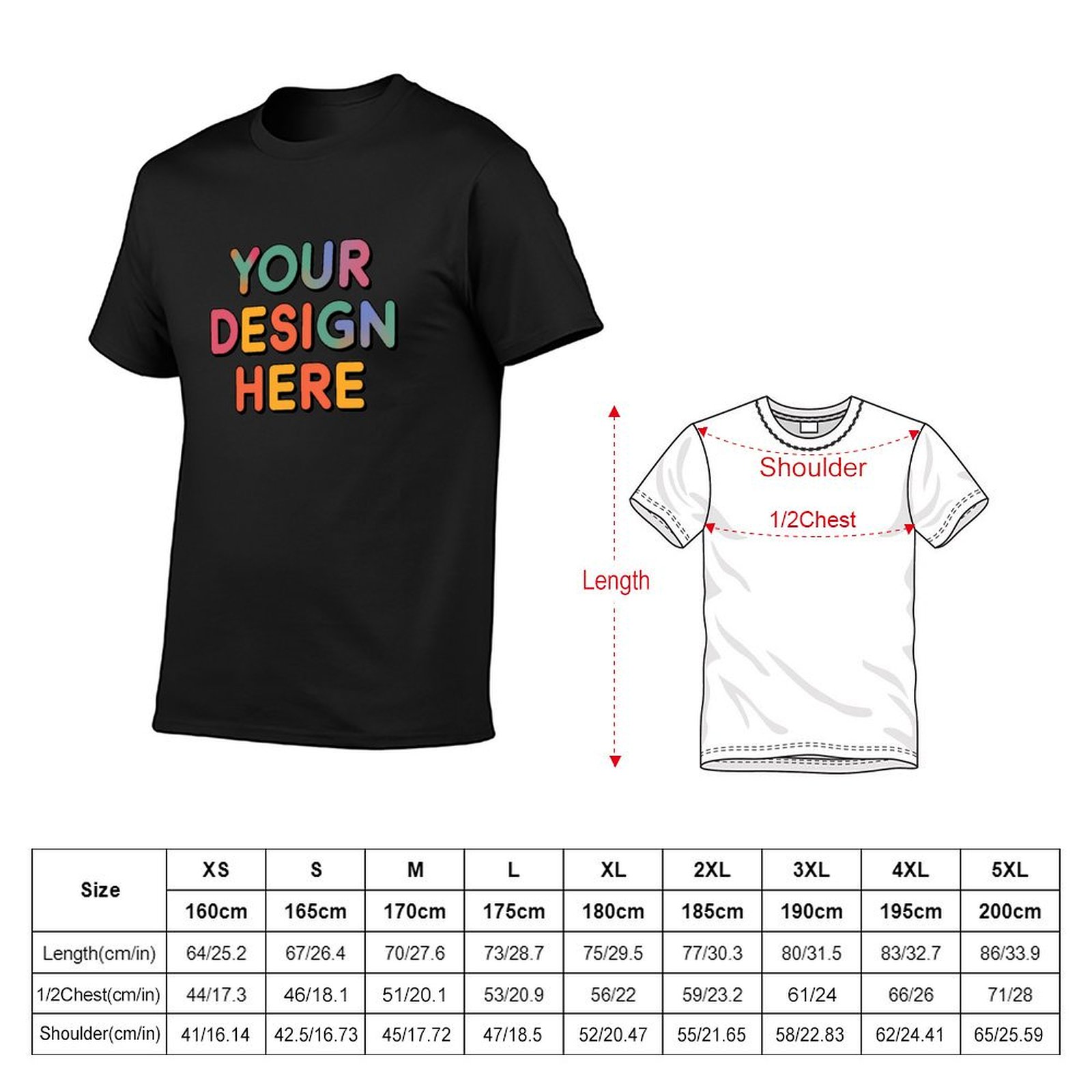 Customized Men’s Unique Appearance Double-Sided Cotton T-Shirt