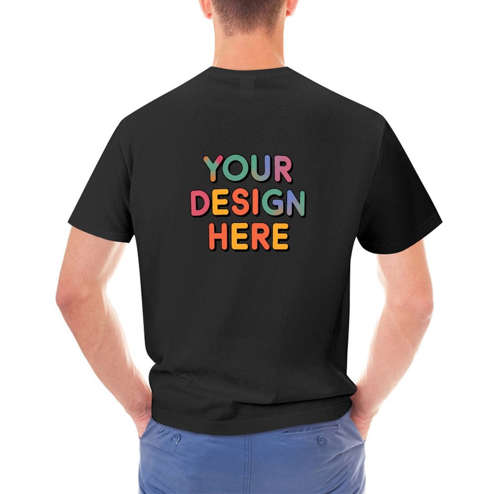 Customized Men’s T-Shirt Back Print in Pure Cotton