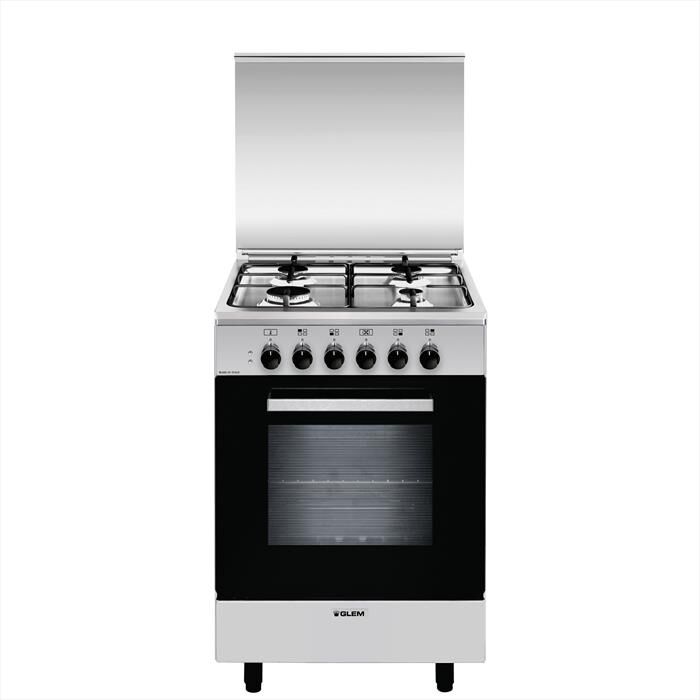 GLEM GAS - Cucina a gas A554MI6 Classe A-INOX