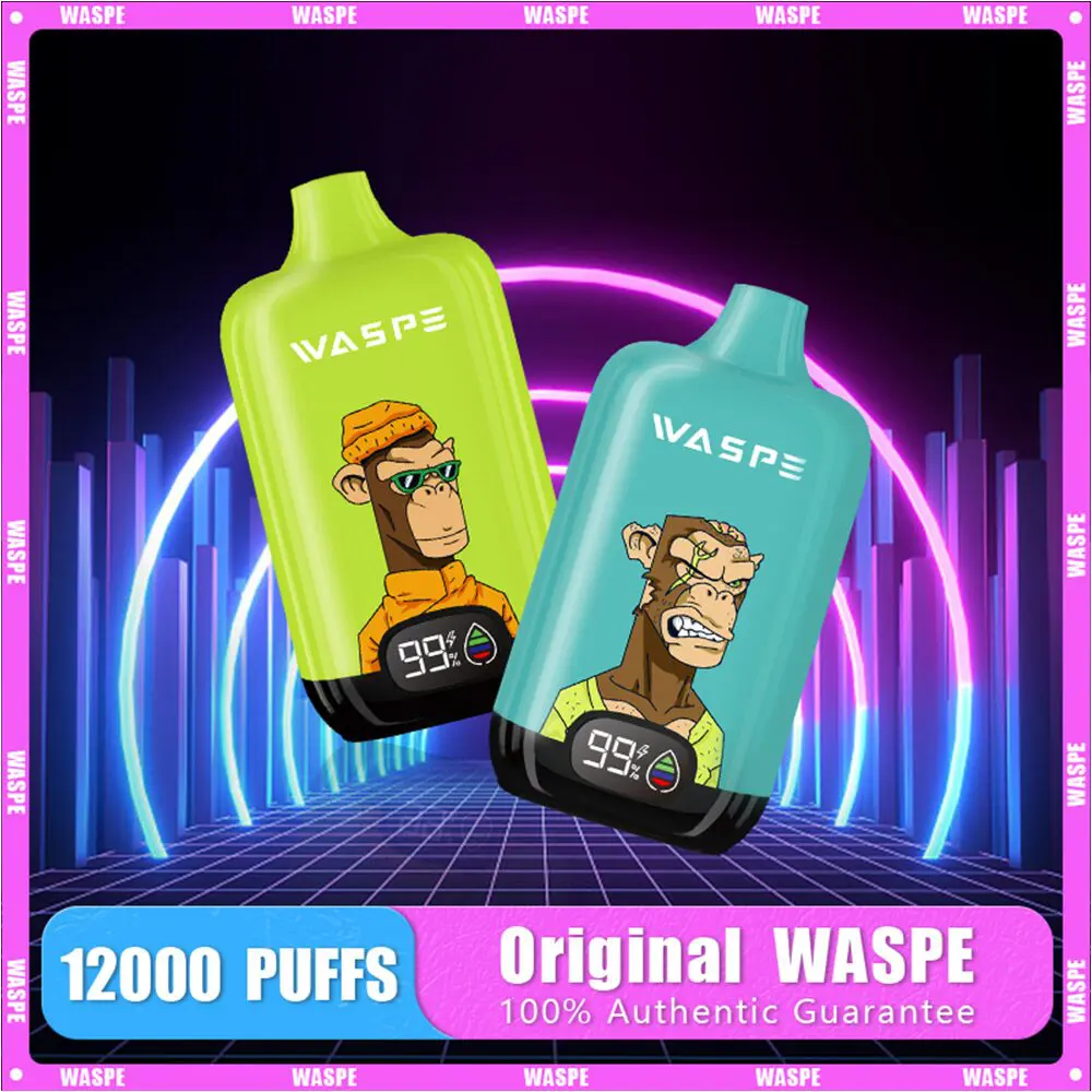 （3 pieces）WASPE Digital Box 12000 Puffs Original Edition Disposable Vape