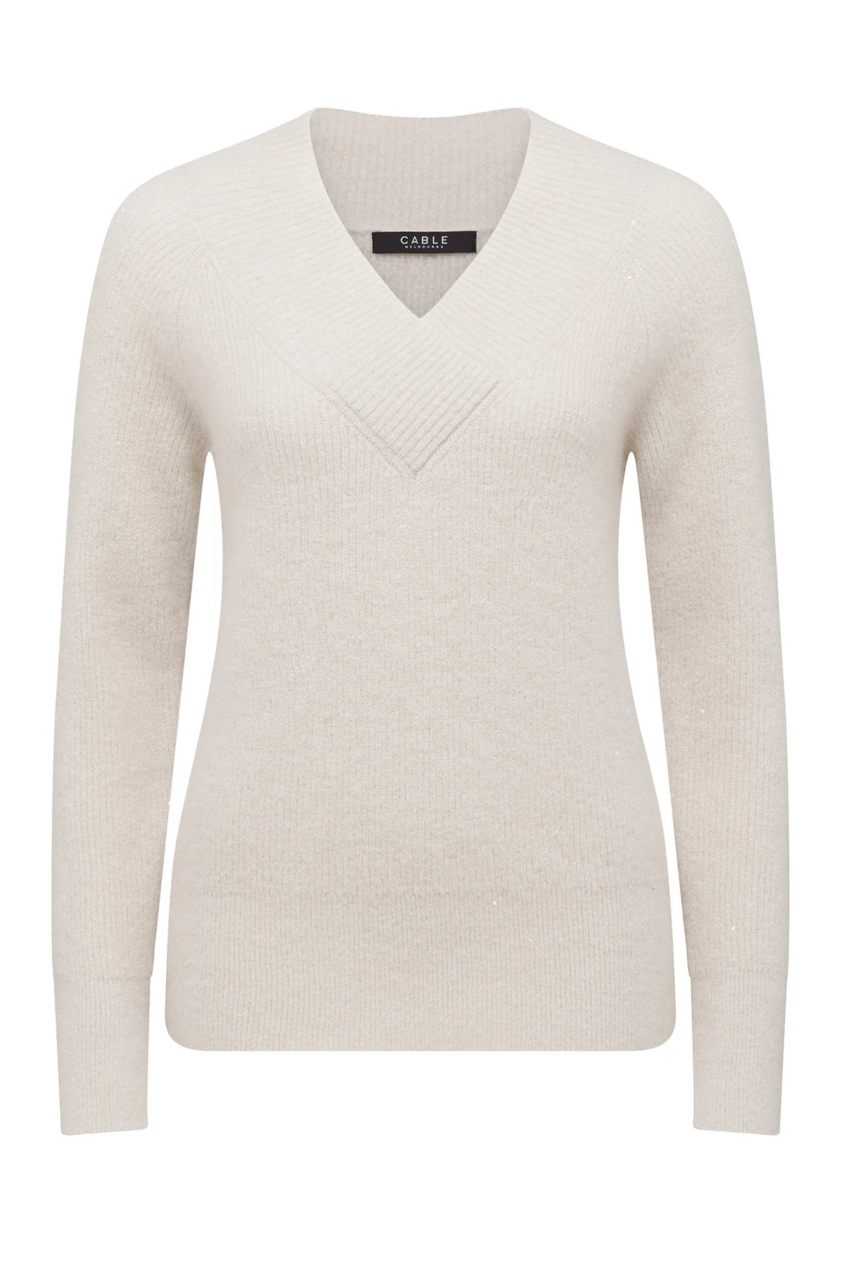 ‌Luminous V-Shawl Knit