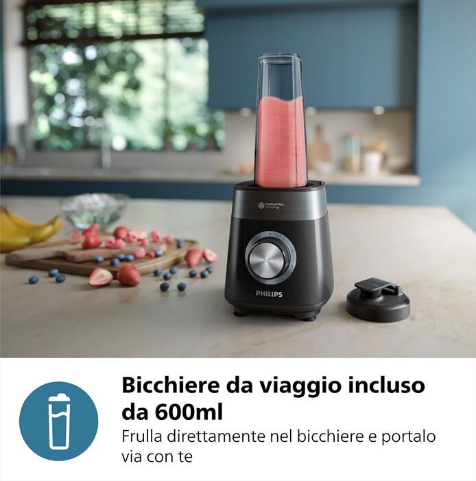 PHILIPS - Frullatore SERIE 5000 HR3041/00-Nero/Metallo