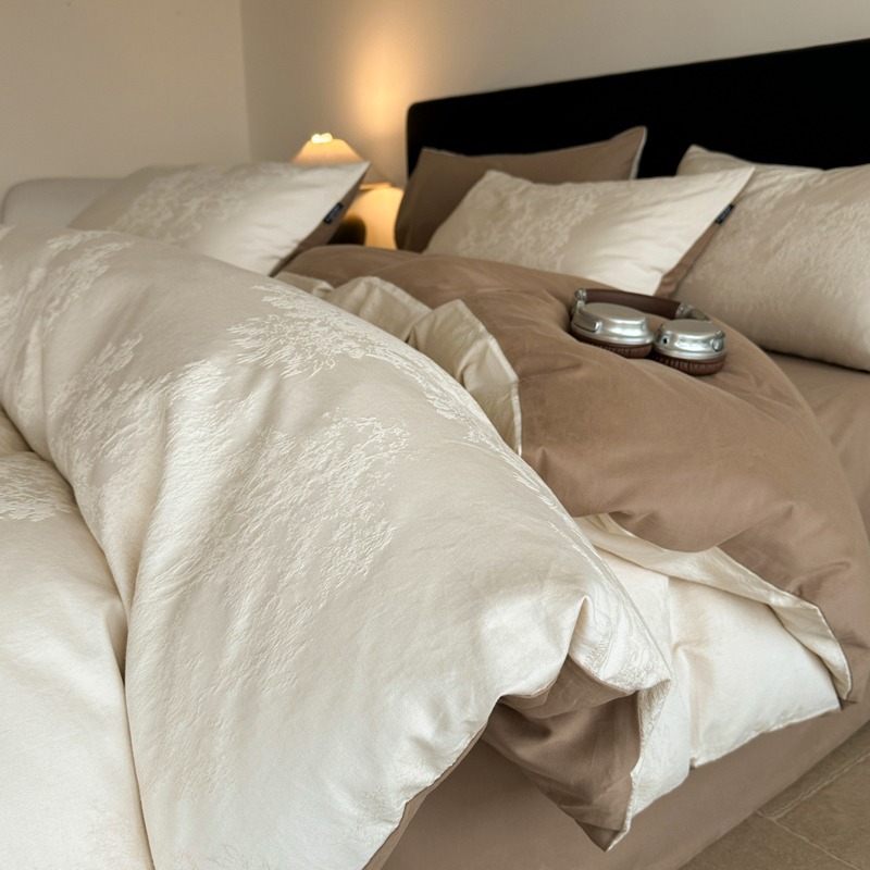 Long-staple cotton bed set of four 100% cotton 60 cotton jacquard quilt cover bed linen