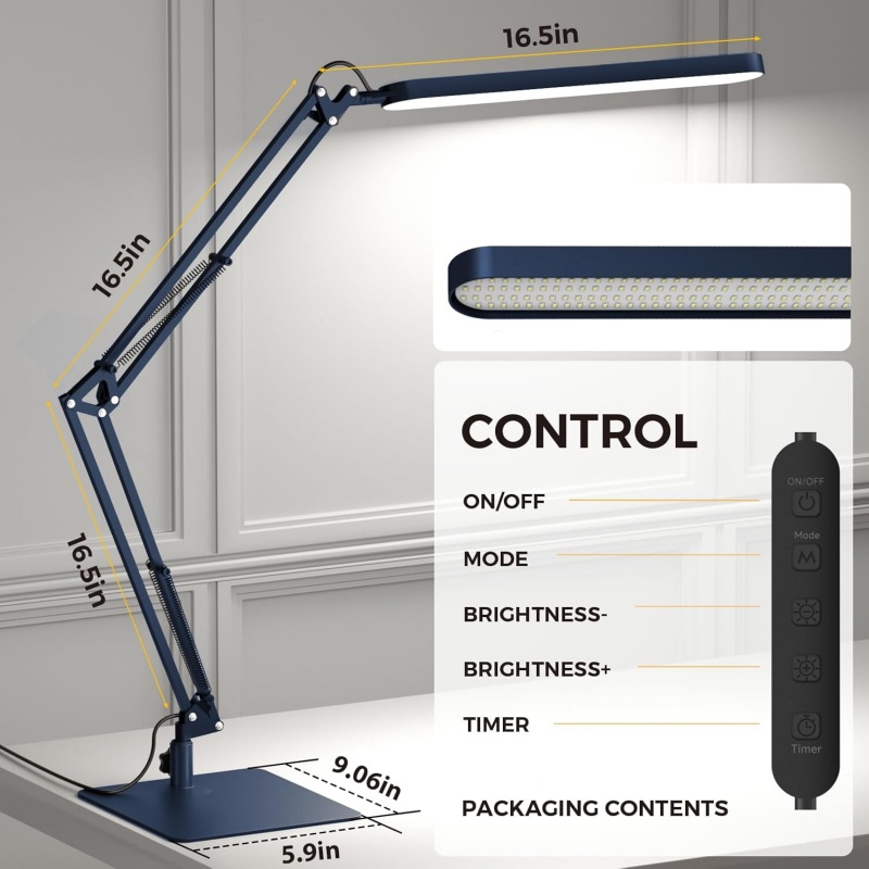 LED Desk Lamp with Slim Base