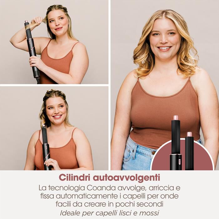 SHARK - Styler e asciugacapelli FLEXSTYLE 3 in 1 HD424EU-nero/oro rosa