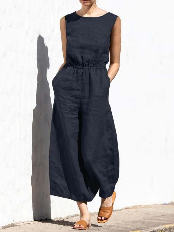Sleeveless Fashion Casual Temperament Jumpsuit