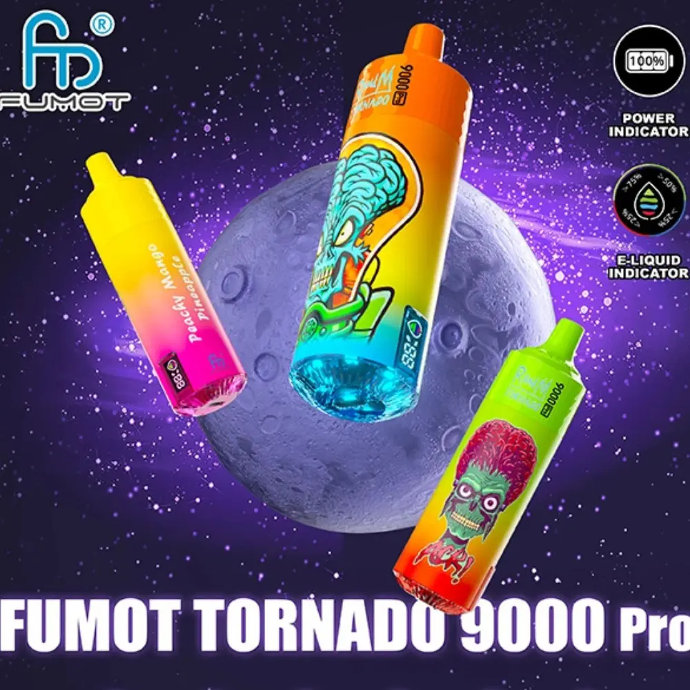 （3 pieces）RandM Tornado 9000 9k Puffs Pro LED Display Disposable Vape RandM