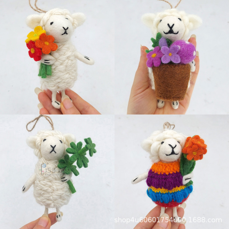 Wool felt pendant cute plush toy
