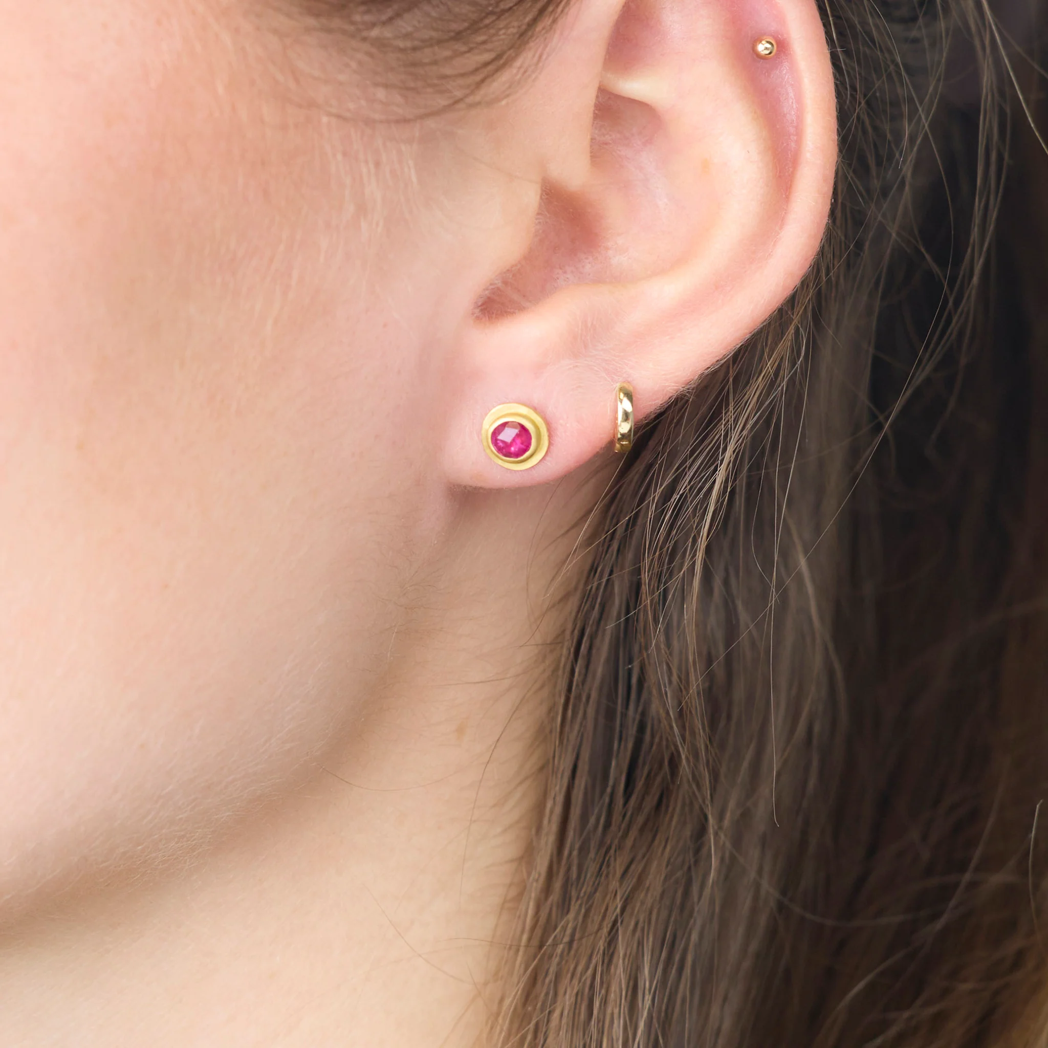 Ruby Stud Earrings