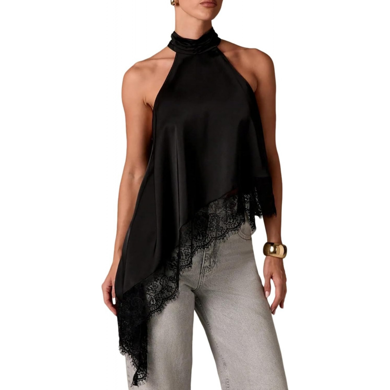 Halter Tops for Women Y2k Mock Neck