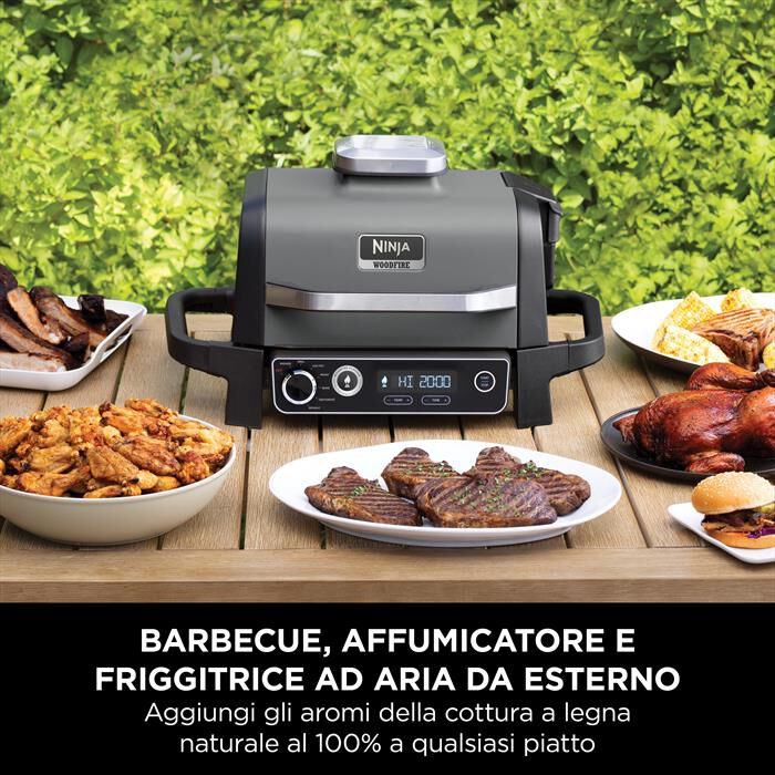 NINJA - BBQ elettrico Woodfire+affumicatore OG701EU-nero