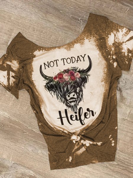 Black Shift Jersey Vintage Printed T-shirt