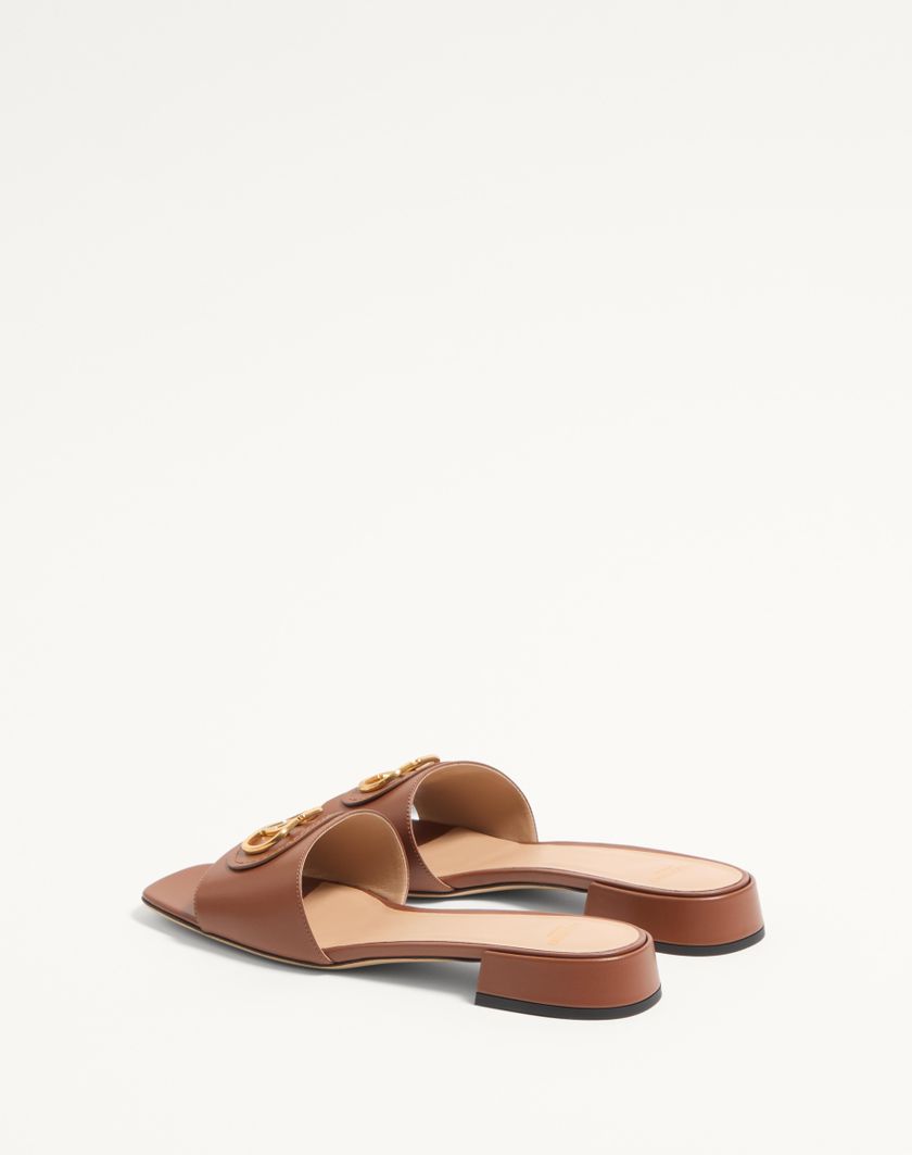 VLOGO SIGNATURE SLIDE SANDAL IN CALFSKIN 20MM