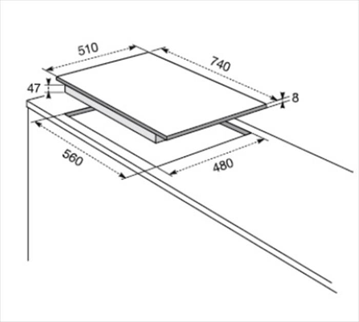 ELECTROLUX - Piano cottura a gas RGG 7253 OON 5 fuochi 74,4cm-Estetica sabbia