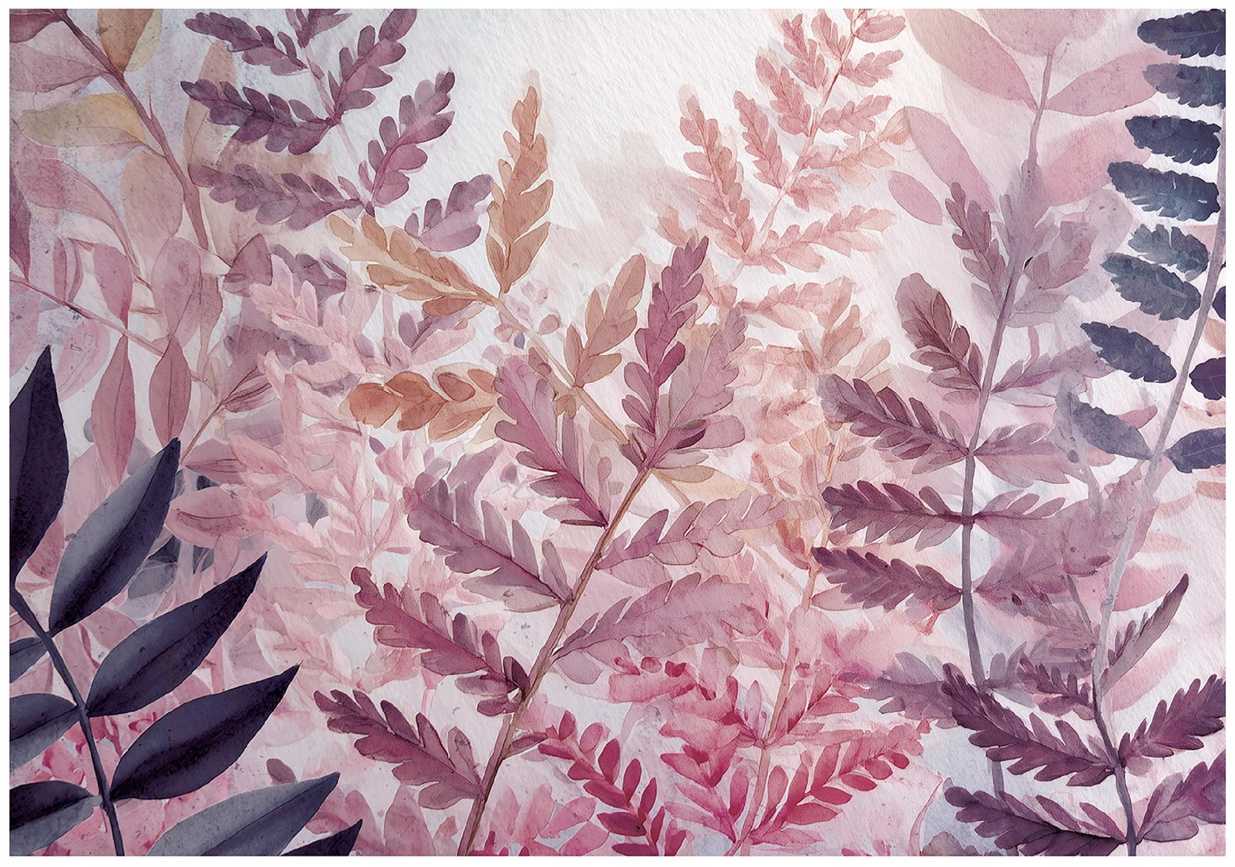 Fern leaves wall mural nature bedroom living room wallpaper non-woven