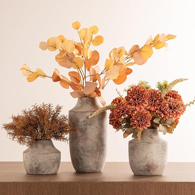 VASEA Ceramic Flower Vase, 12.5 inch Tall Off-White Vase