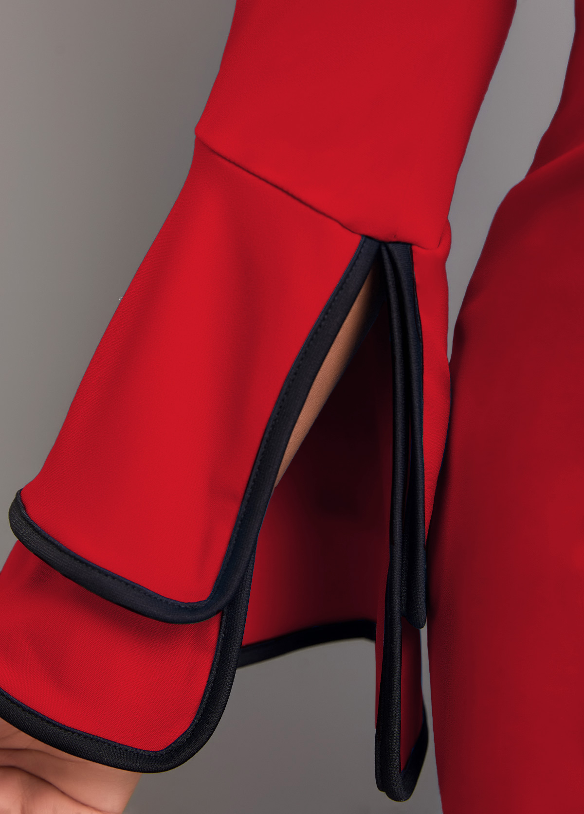 Contrast Binding Belted Bodycon Dress