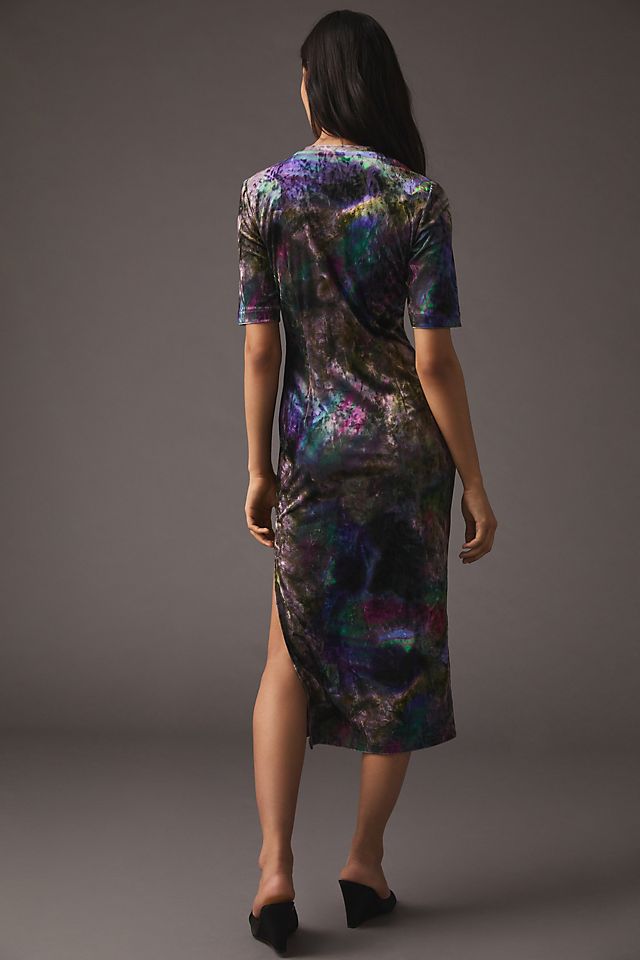 Luxury Crushed Velvet Dress PURPLE