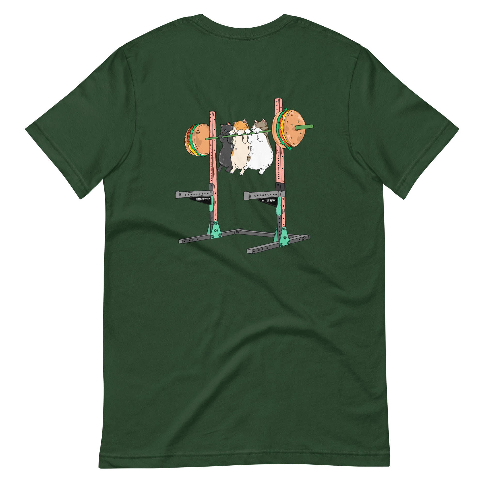 Squat stand challenge gym T-shirt. Cat T-shirt. gym wear