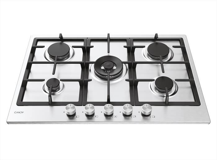 CANDY - Piano cottura gas CHG74WTX 74,5 cm-Acciaio inox