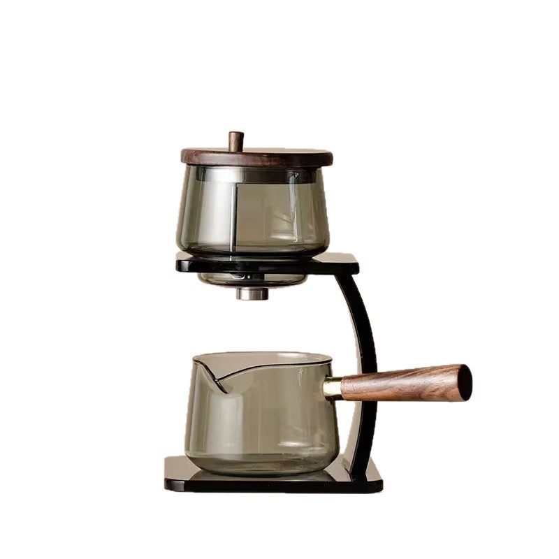 Lazy Automatic Tea Set Glass Teapot Kung Fu Tea Cup Household Light Luxury High-End Set