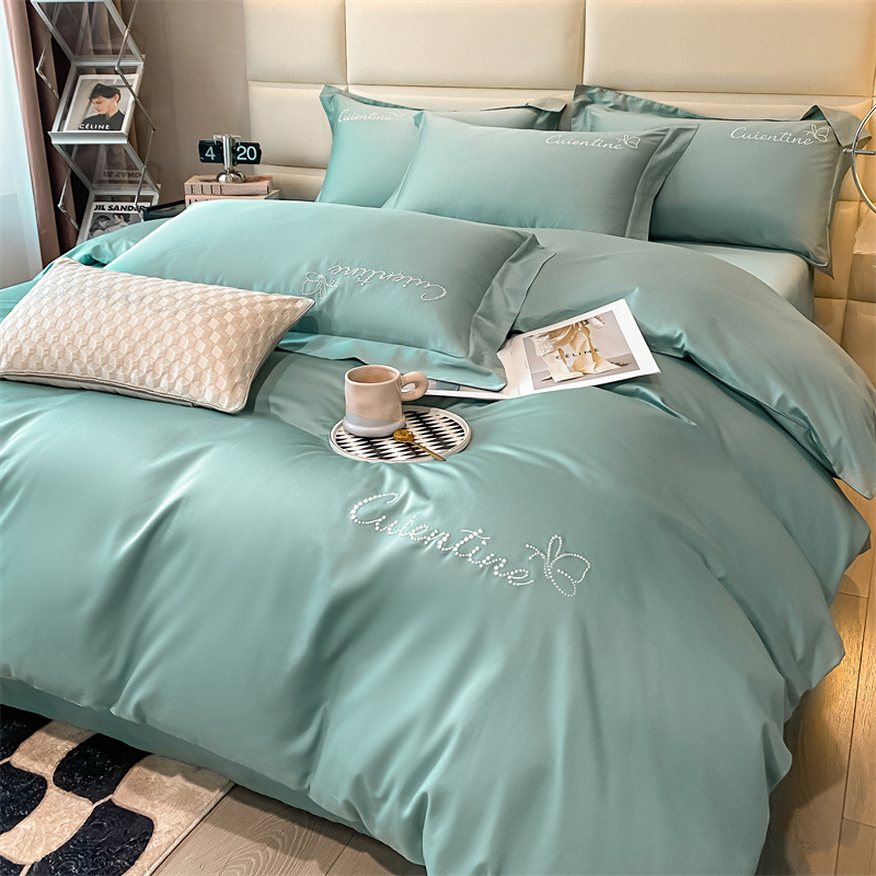 Four-piece cotton long-staple cotton spring and autumn cotton bedspread bedding high-grade bedspread