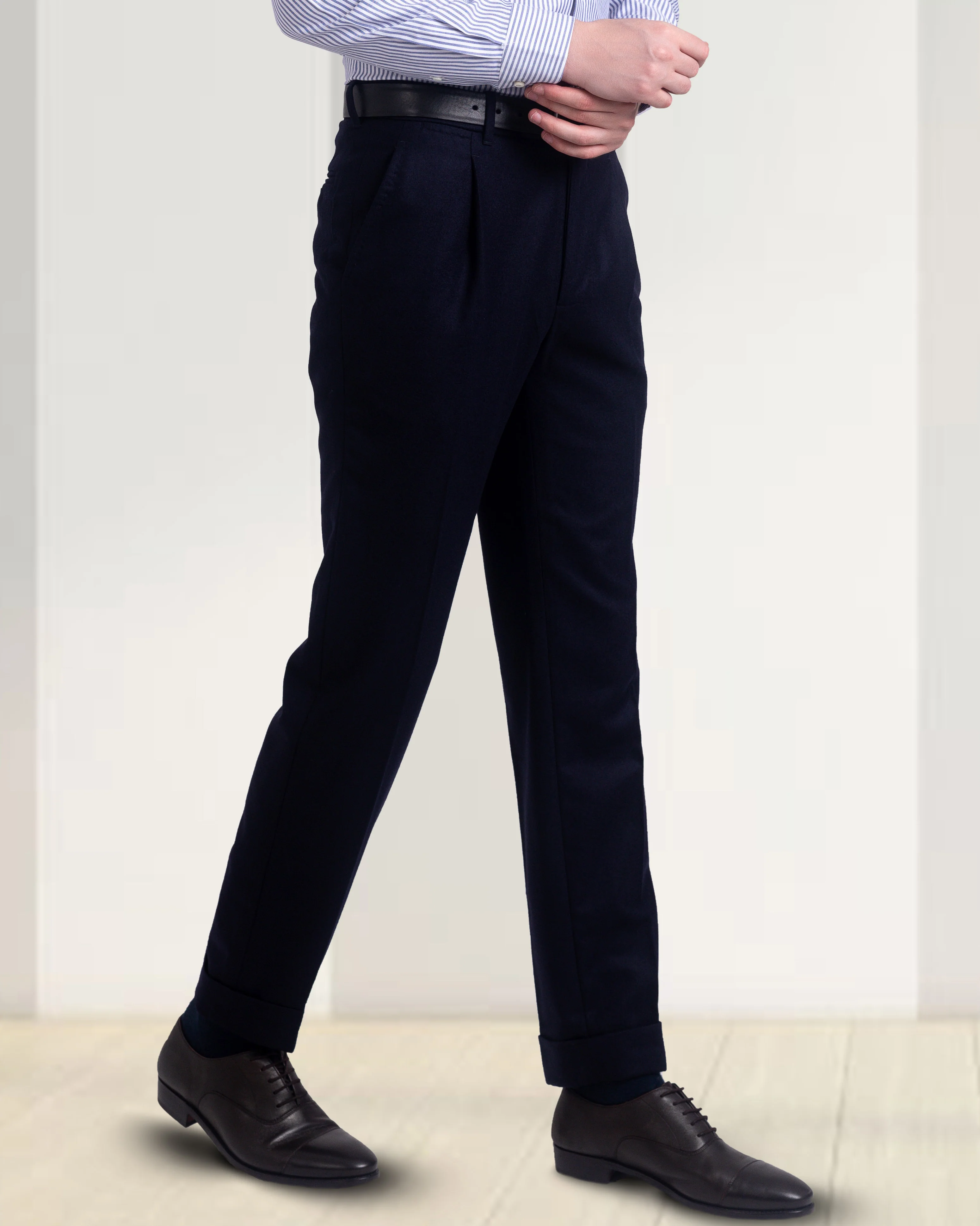 Olive Green Linen Dress Pant