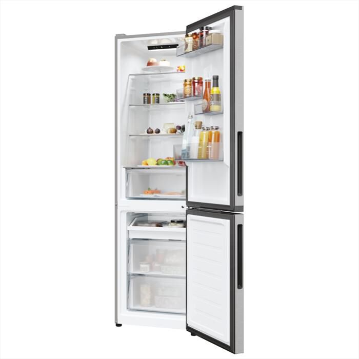 CANDY - Frigorifero combinato CNCQ2T518EX Classe E 279 lt-Acciaio inox