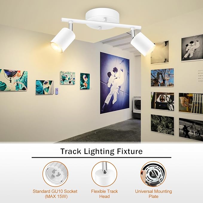 SPOTLUMINARA LED 2 Light Track Lighting Kit