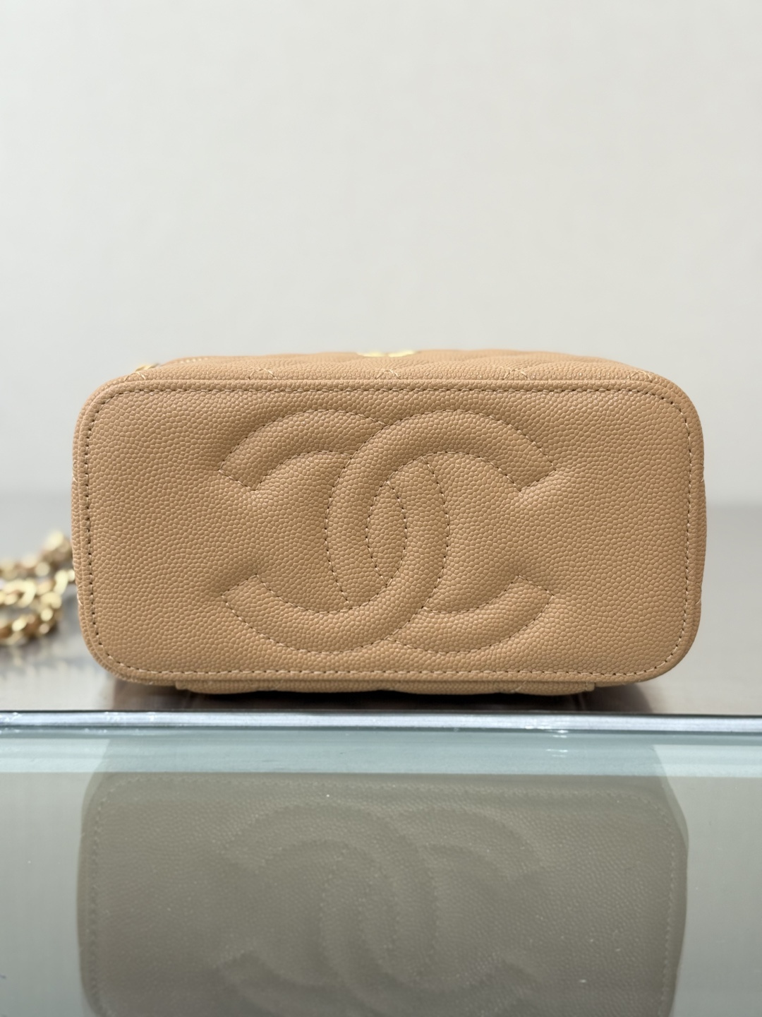 Vanity Case with Handle（Caramel） - Mocuir