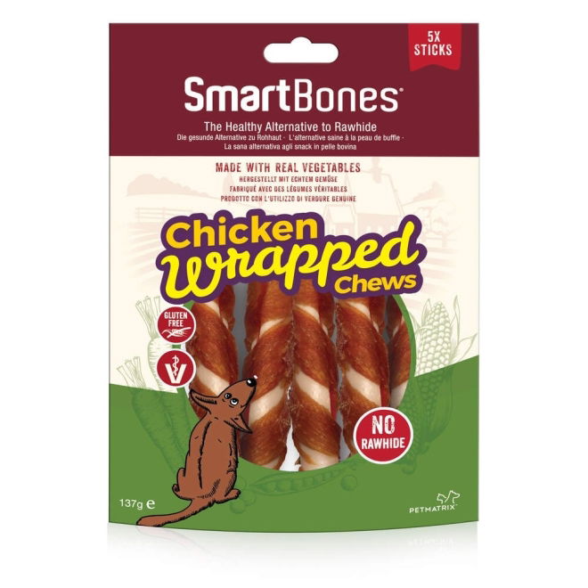 SmartBones Kylling Wrapped Mini Tyggepinner 9-pk
