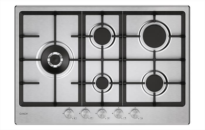 CANDY - Piano cottura gas CHG7WL4WTX 74,5 cm-Acciaio inox
