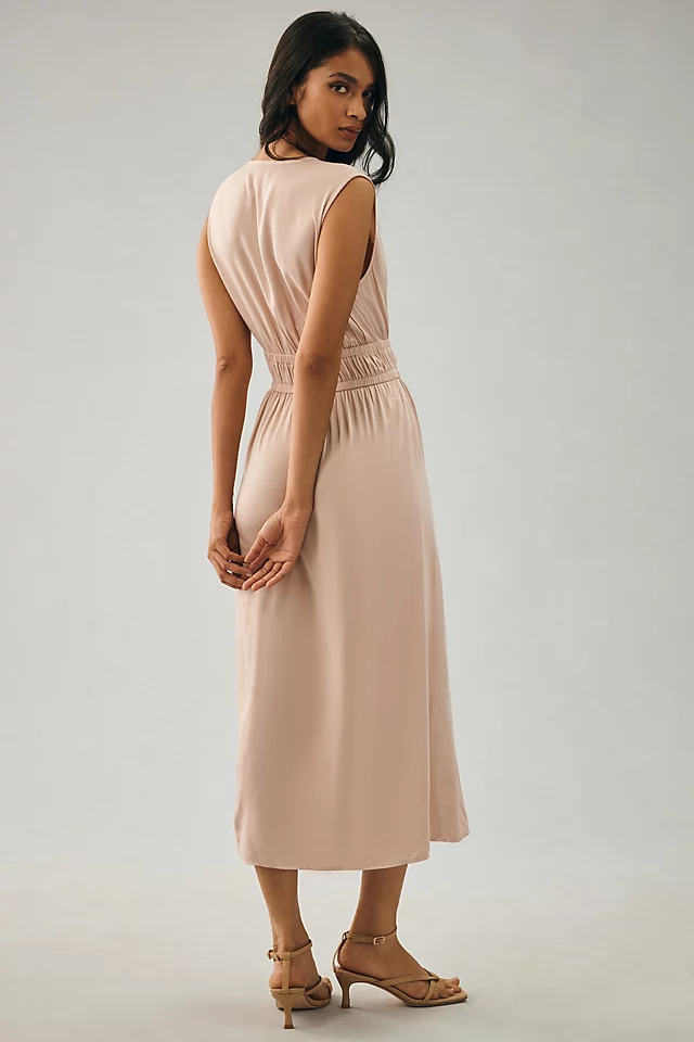 Premium Sleeveless Deep-V Dress LOTUS FLOWER