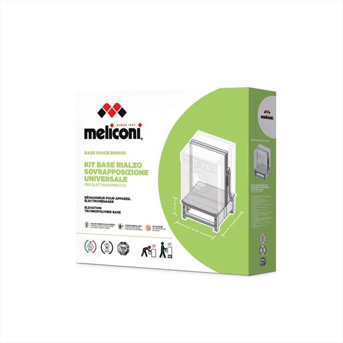 MELICONI - BASE SPACE BRIDGE-Struttura bianca, ripiano grig