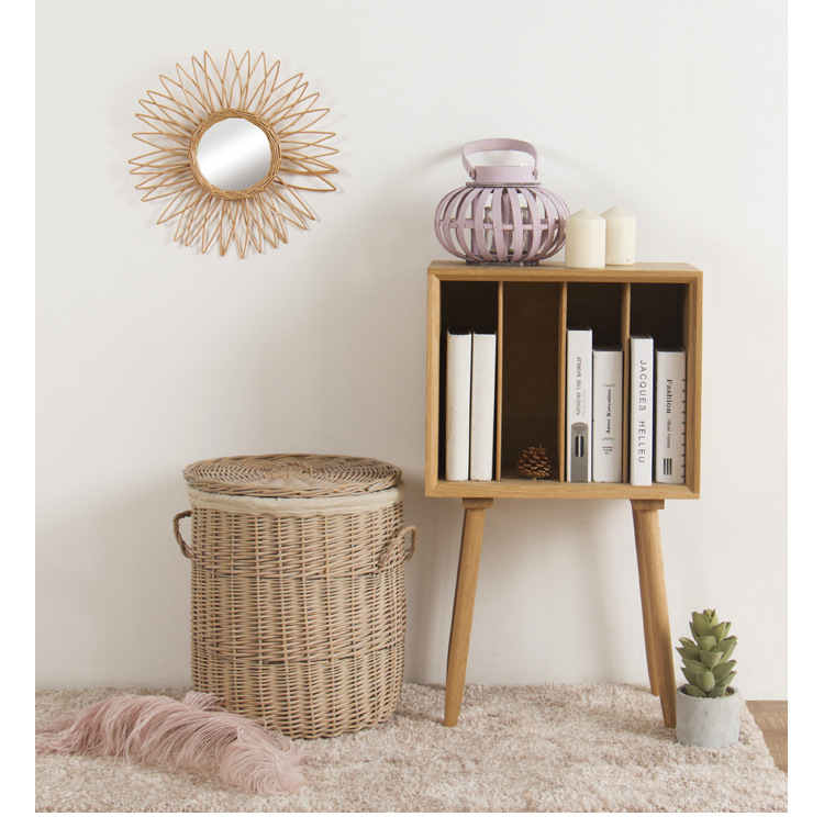 Wicker dirty clothes basket with cover storage basket