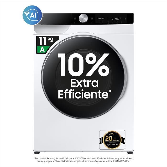 SAMSUNG - Lavatrice WW11DG6B25LKU3 11 Kg Classe A-bianco