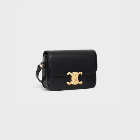 TEEN TRIOMPHE BAG IN SHINY CALFSKIN BLACK