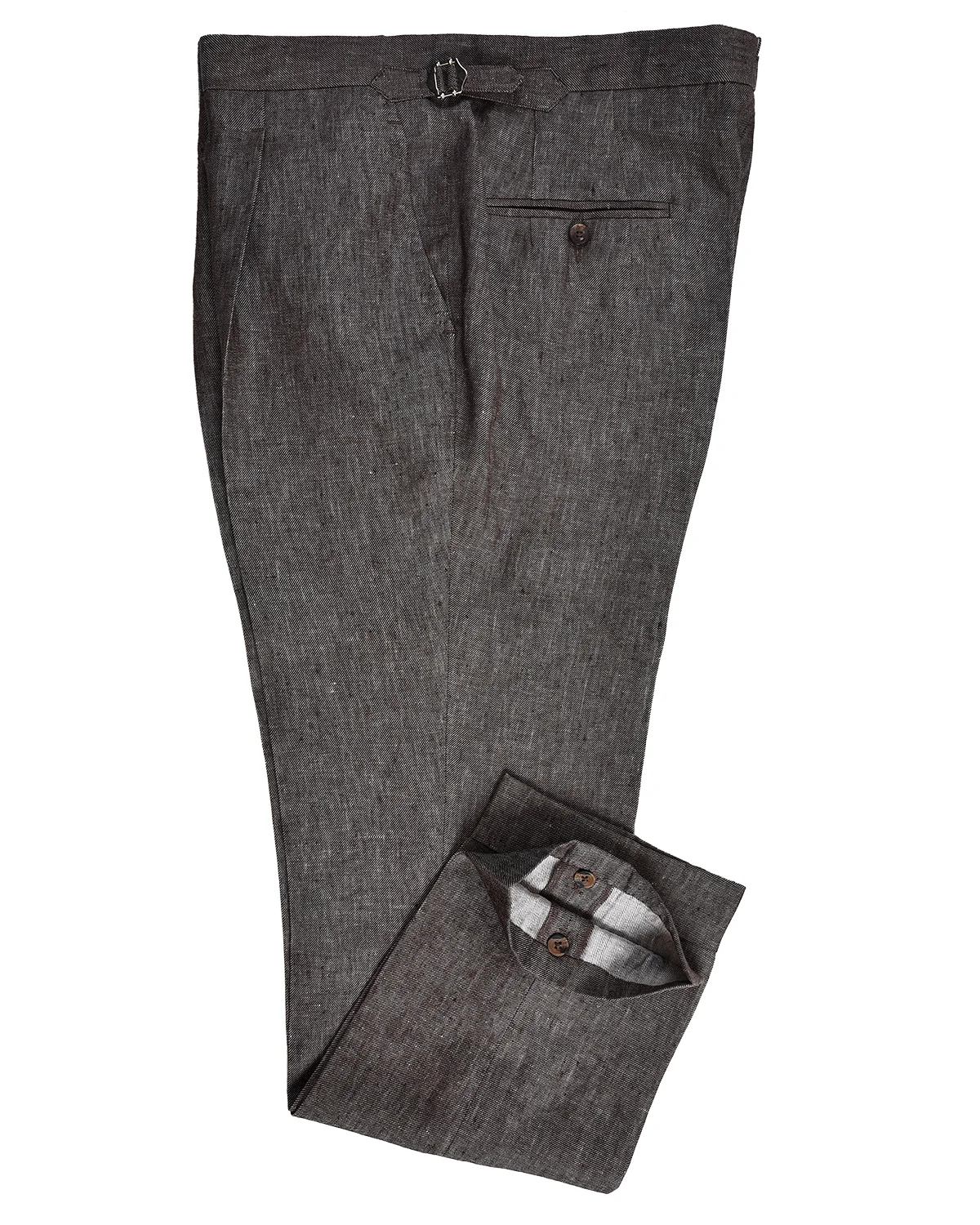 Coffee Brown Linen Dress Pant