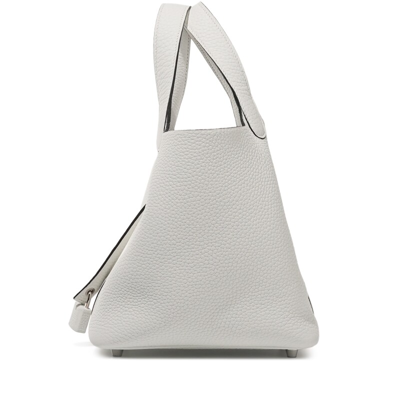 New White Clemence Picotin Lock 18 Palladium Hardware