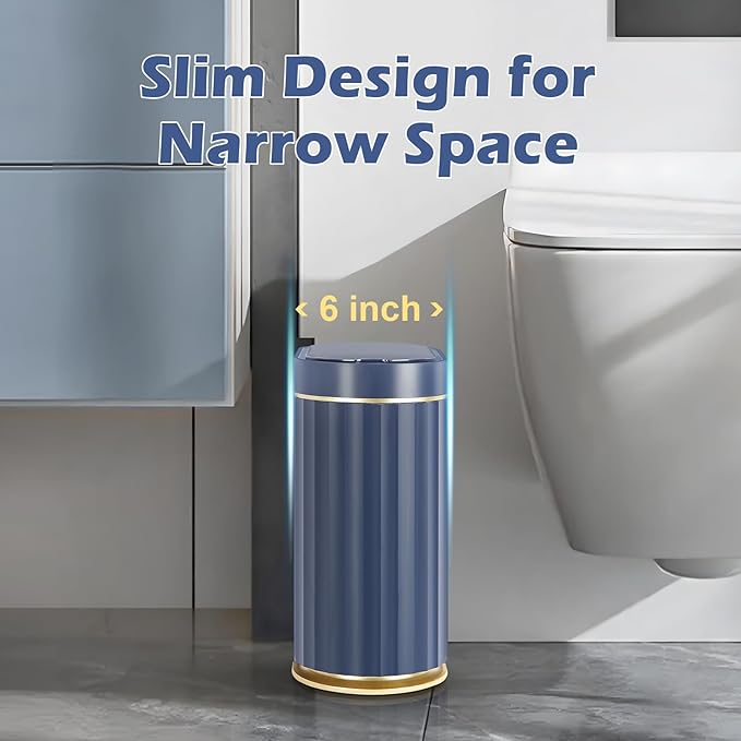 SMARTTOSS Bathroom Trash Can with Automatic