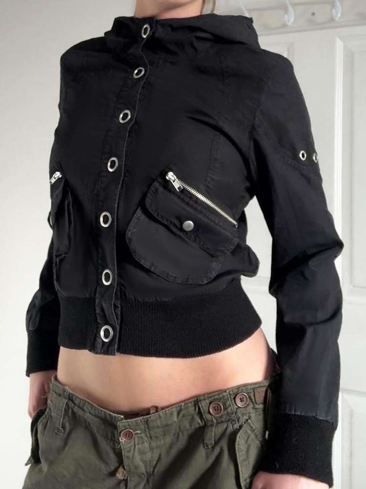Patchwork Pure Color Skinny Jackets