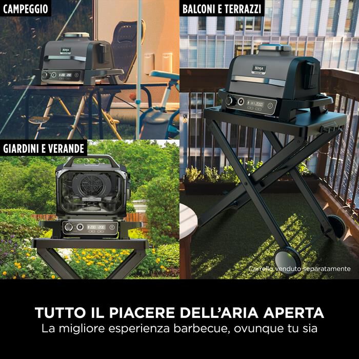 NINJA - BBQ elettrico Woodfire+affumicatore OG701EU-nero