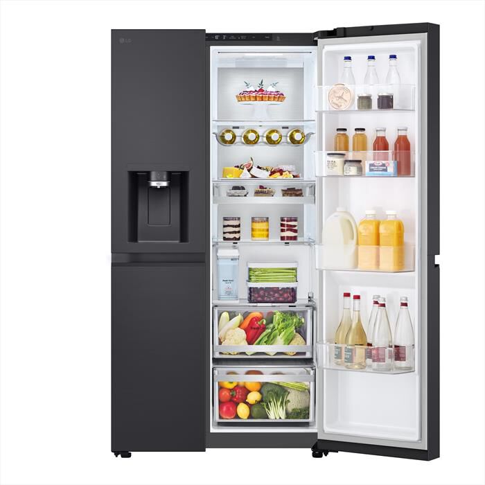 LG - Frigorifero side by side GSLE91EVAC Classe C-Essence Black Steel