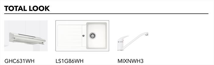 GLEM GAS - Piano cottura a gas GT64WH 4 fuochi 58,5cm-Alluminio