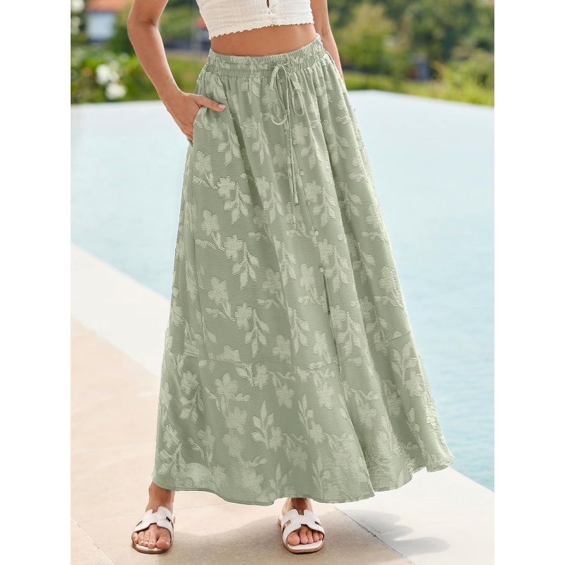 Women Summer Boho Maxi Skirts Floral