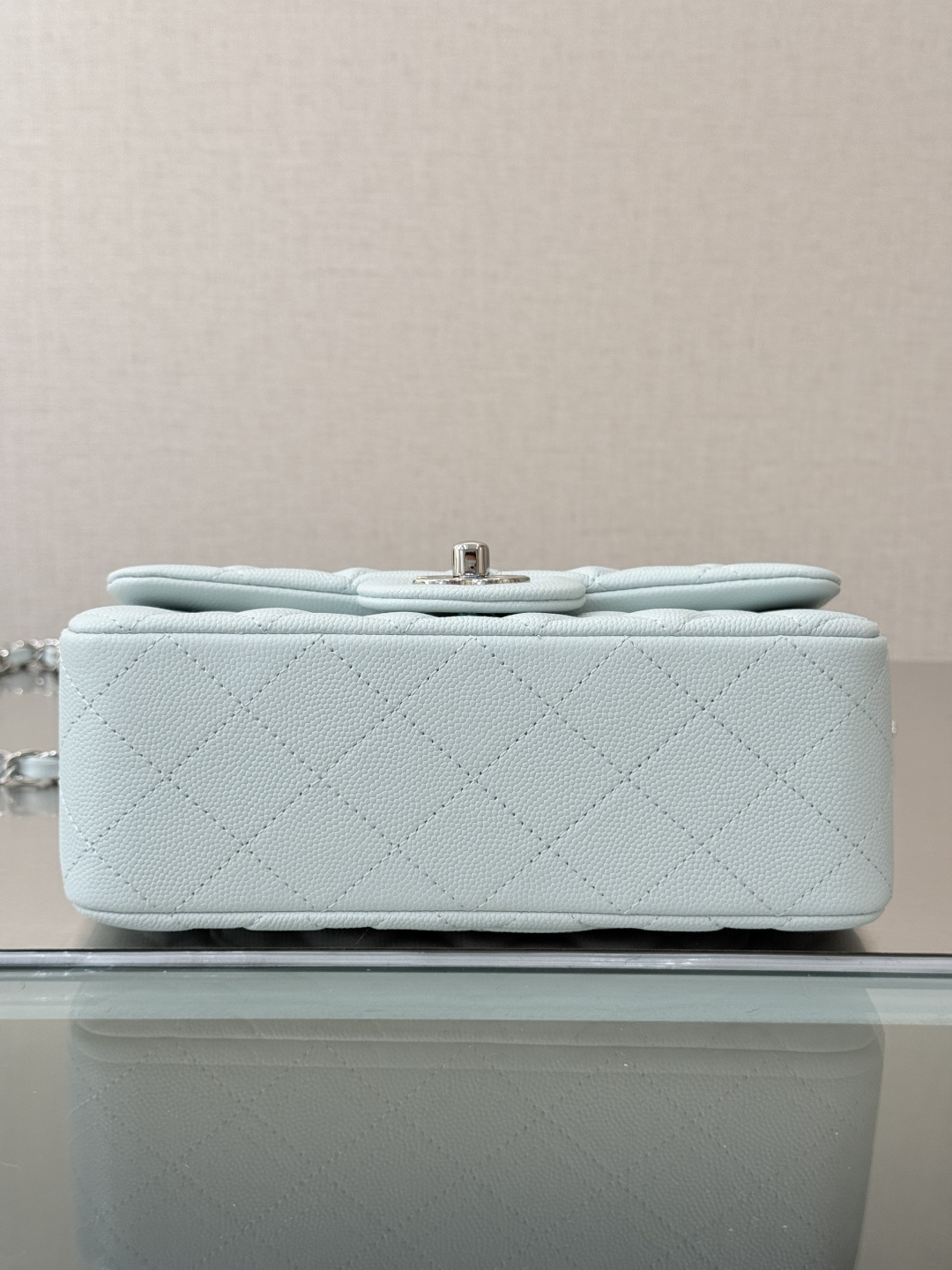 Mini Classic Flap Handbag（Light Teal） - Mocuir