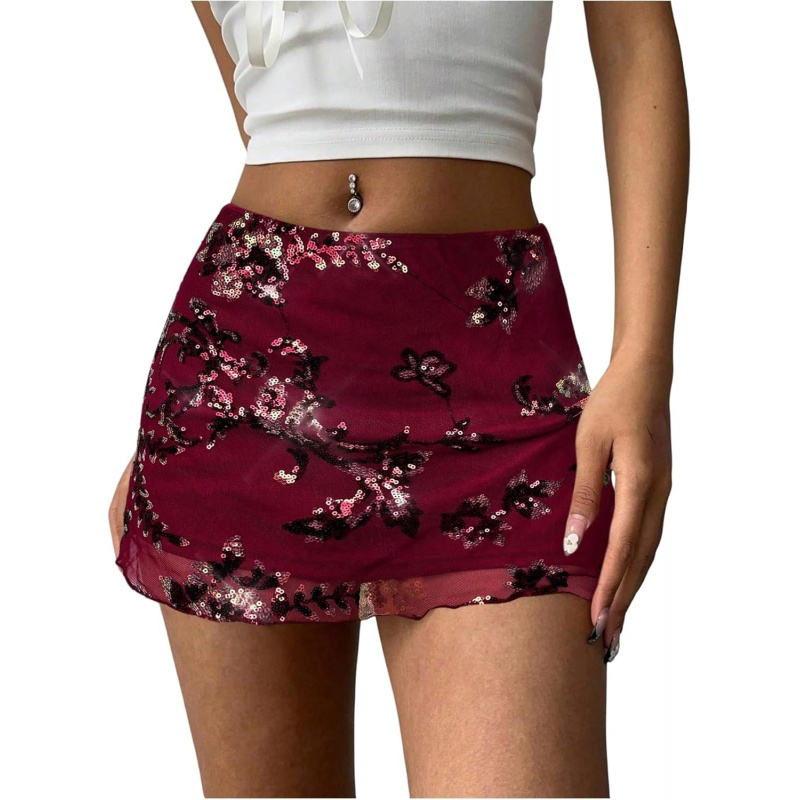 Women's Sparkly Sequin Mini Skirt