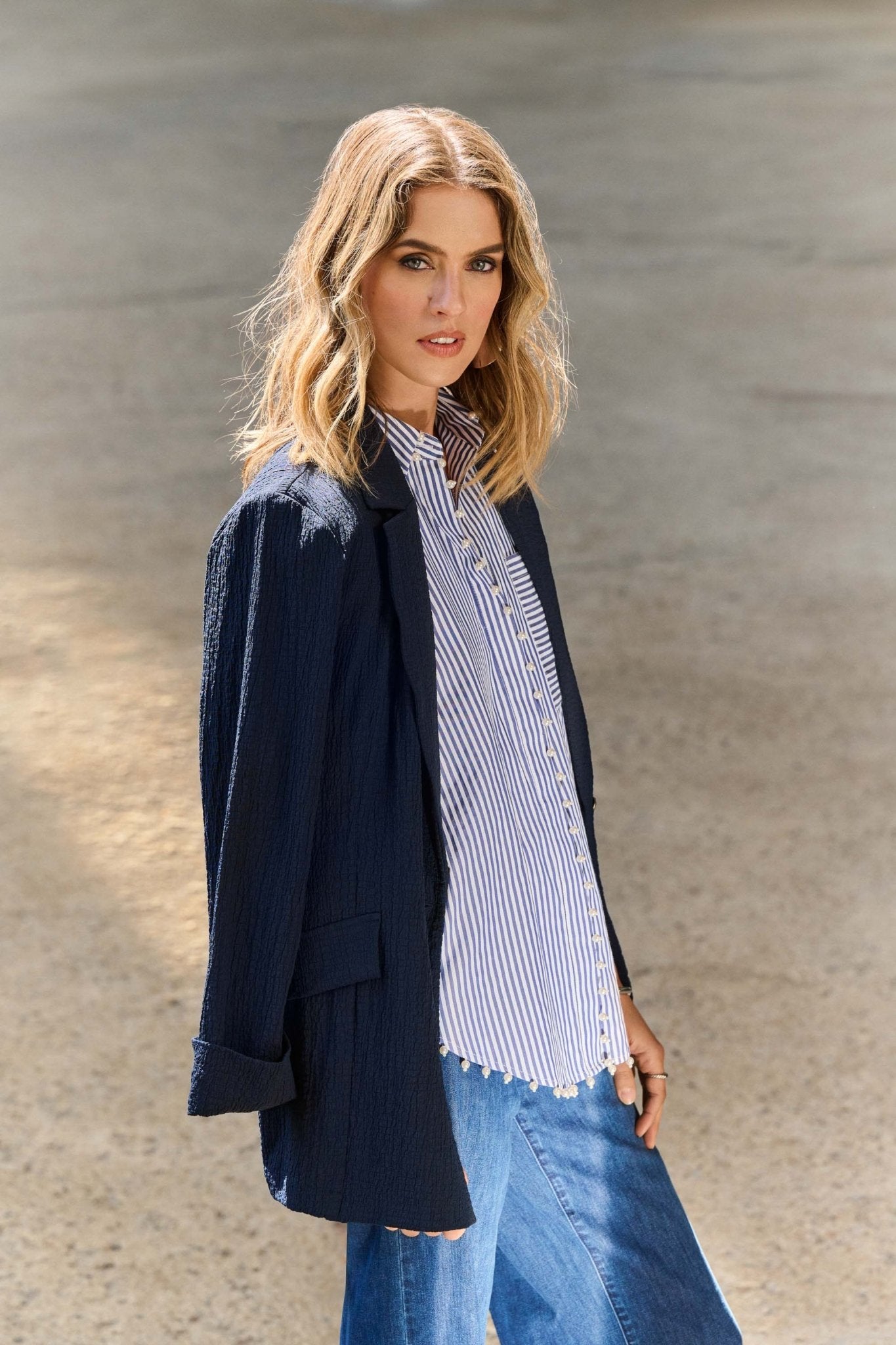 Wave Metallic Blazer