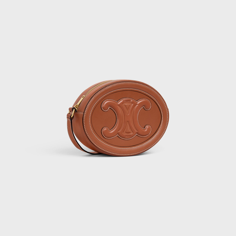 OVAL BAG CUIR TRIOMPHE IN SMOOTH CALFSKIN TAN